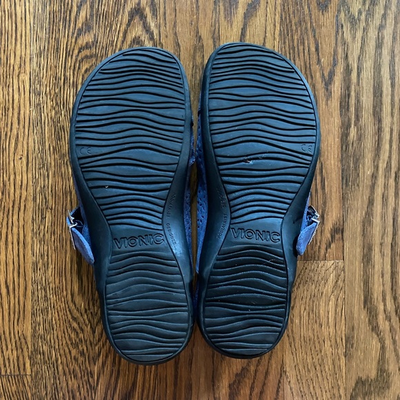 Vionic Lidia Suede Mules Size 9 Navy Blue Mary Jane Slip-On Women’s Shoes - Picture 7 of 8